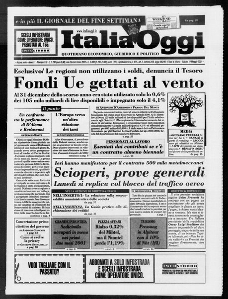 Italia oggi : quotidiano di economia finanza e politica